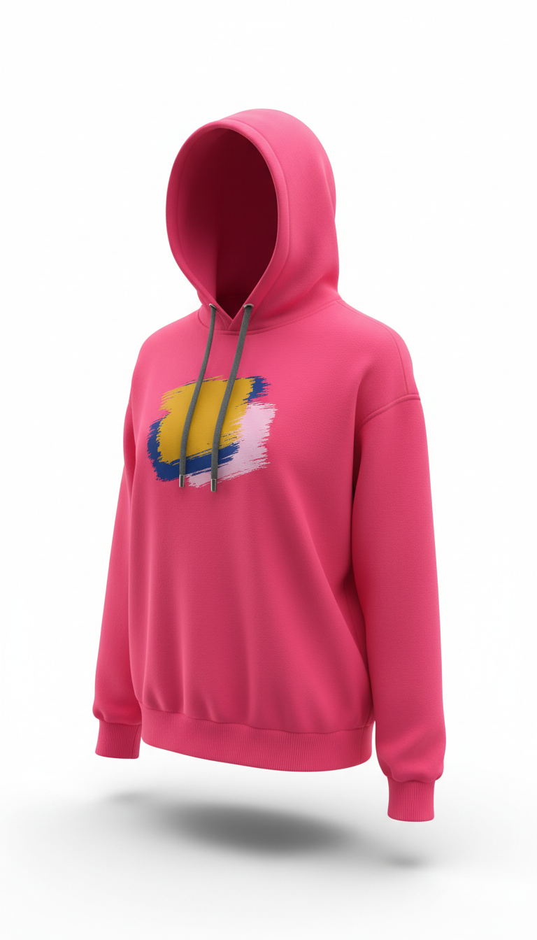 Electric Pink graphic hoodie